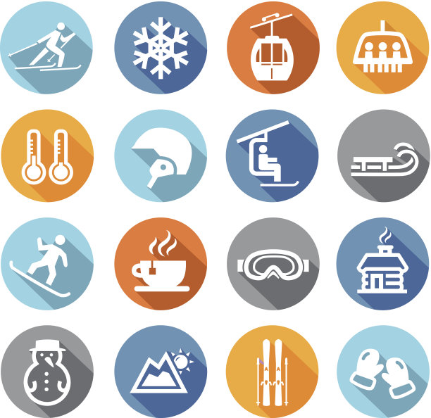 冬季图标平面设计图片下载