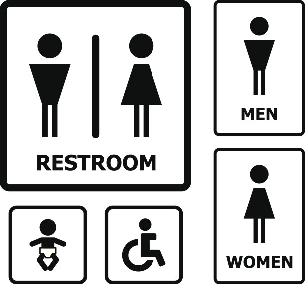 厕所标志设置图片下载