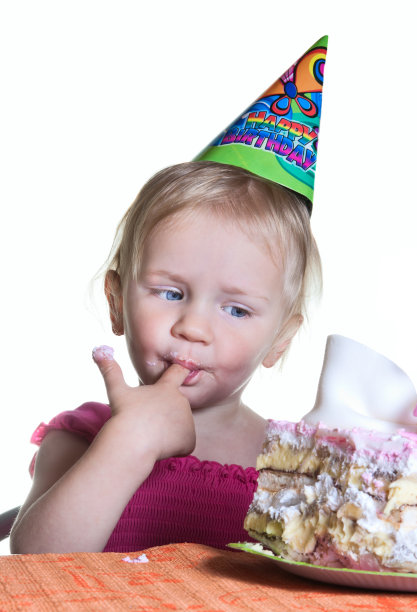 女孩和她的生日蛋糕图片下载