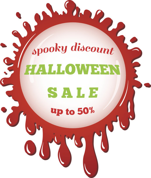 万圣节大甩卖红色污渍图片下载