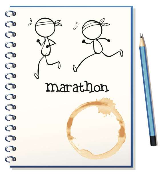 封面上有两个跑步者的笔记本图片下载