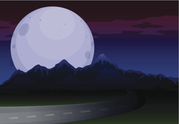 月圆下窄路图片下载