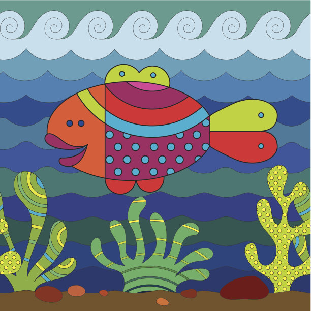 使风格化的鱼图片下载