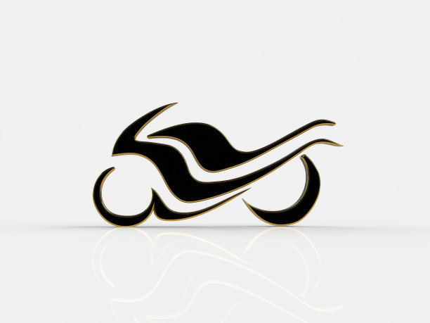 抽象的赛车摩托车上的白色背景图片下载