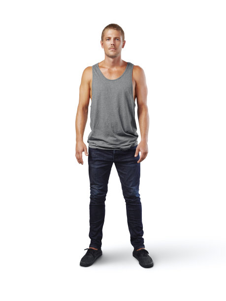 穿无袖衬衫的男人图片下载