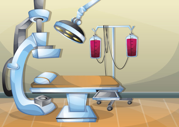 卡通矢量插图内部手术手术室与分离层图片下载