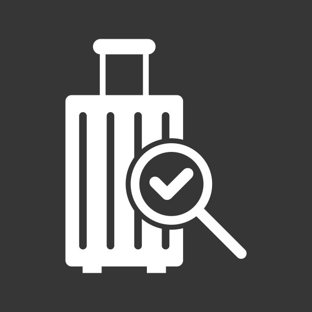 手提箱与镜子和OK符号矢量图标插图图片下载