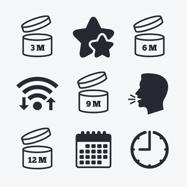 打开后使用图标。截止日期的产品图片下载