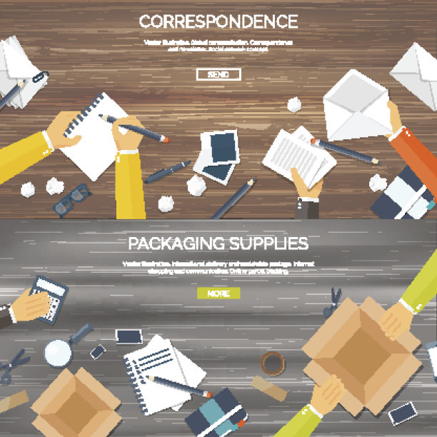 平面矢量插图背景设置。国际投递，全球邮资。发邮件图片下载