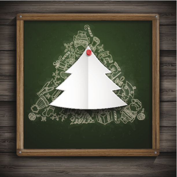 圣诞快乐，时尚圣诞树。图片下载