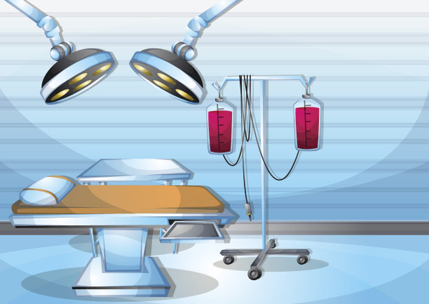 卡通矢量插图内部手术手术室与分离层图片下载