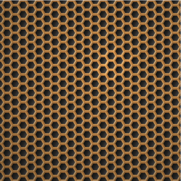 六角金属背景。图片下载