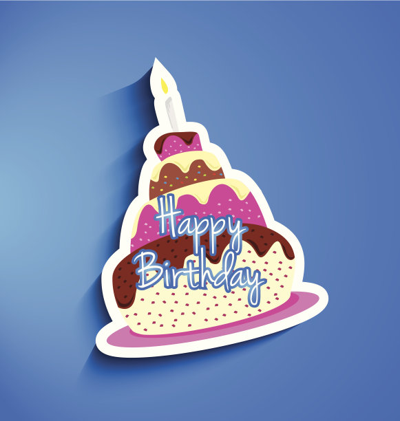 生日蛋糕贴纸图片下载
