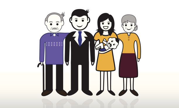 幸福的人在家庭素材图片