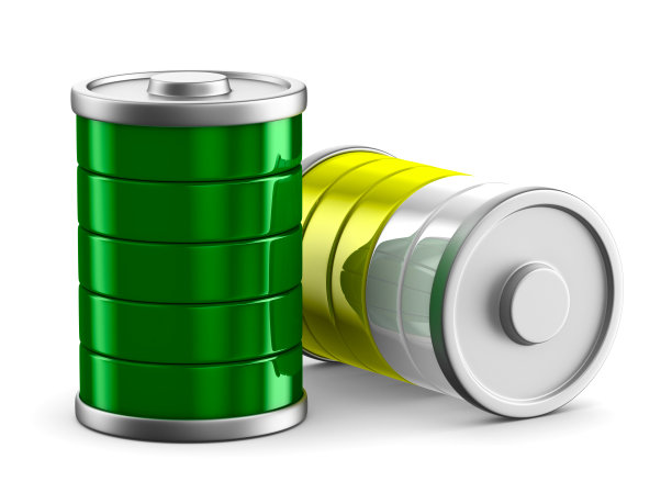 白色背景上的电池。孤立的三维图像图片下载