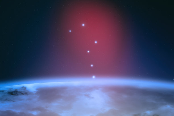 银河系中的行星和恒星素材图片