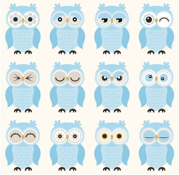 无缝的猫头鹰模式图片下载