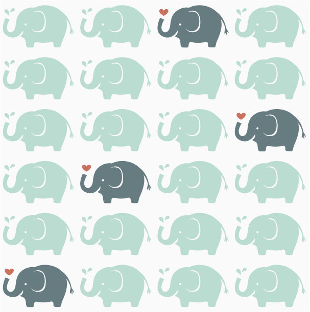 无缝的大象模式图片下载