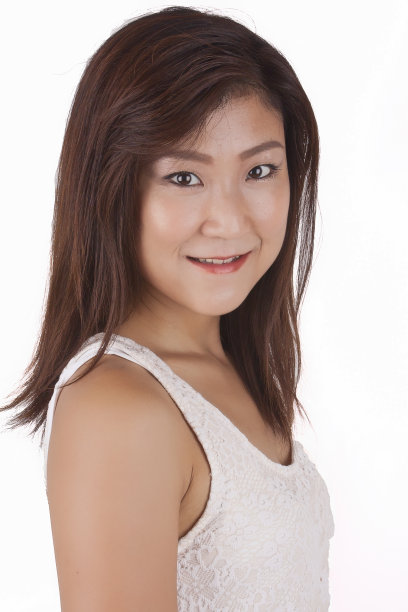 美丽女孩肖像隔离图片下载