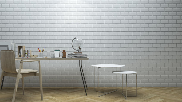 3d渲染砖墙工作室，复古装修风格图片下载