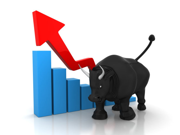 牛市有向上走势，繁荣的概念图片下载