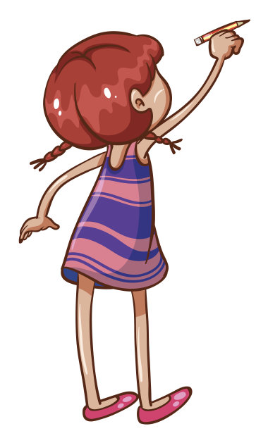 一个年轻女孩的简单写生图片下载