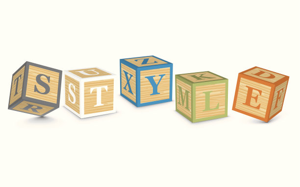 用字母块书写的单词风格图片下载