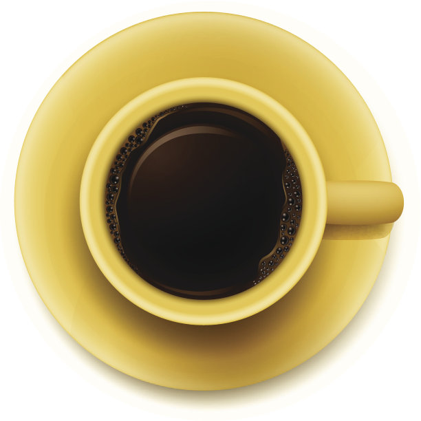 黄色的咖啡杯图片下载