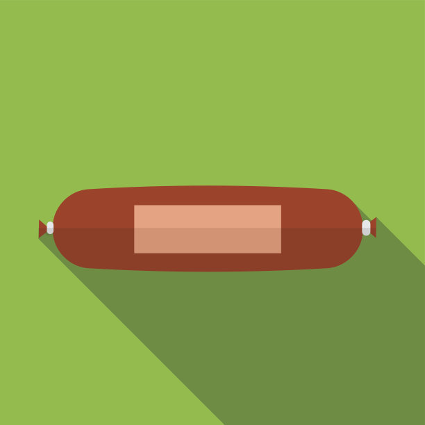 香肠平面图标插图图片下载