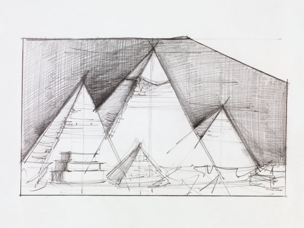 吉萨金字塔素材图片