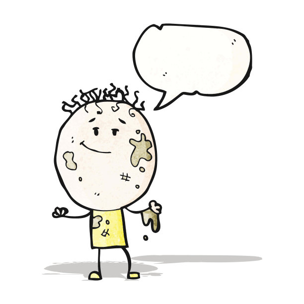 卡通泥泞的男孩图片下载