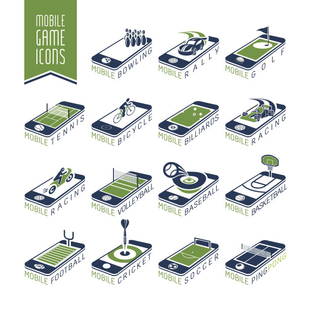 移动在线体育游戏的图标设置图片下载