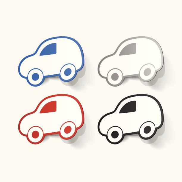 纸夹贴纸:象征汽车图片下载