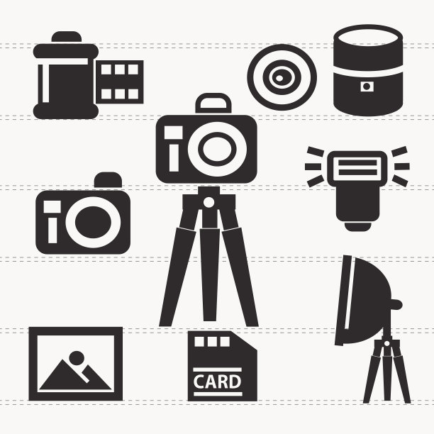 相机设置图标,向量图片下载