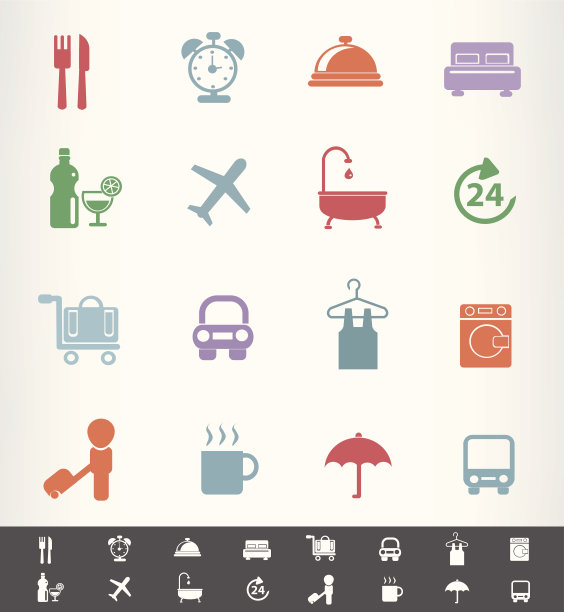 酒店的图标,向量图片下载