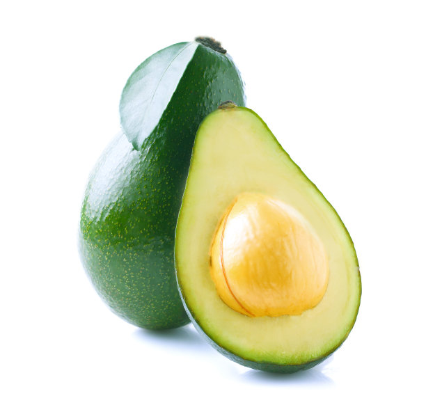 成熟鳄梨孤立在白色。图片下载