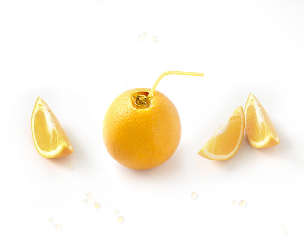 橙色概念和细分图片下载