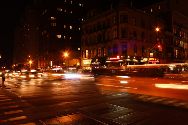 晚上在纽约大街上图片下载