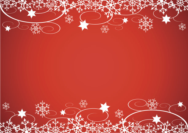 红色圣诞边界矢量图片下载
