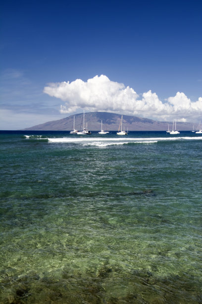夏威夷毛伊岛拉海纳港入口图片下载
