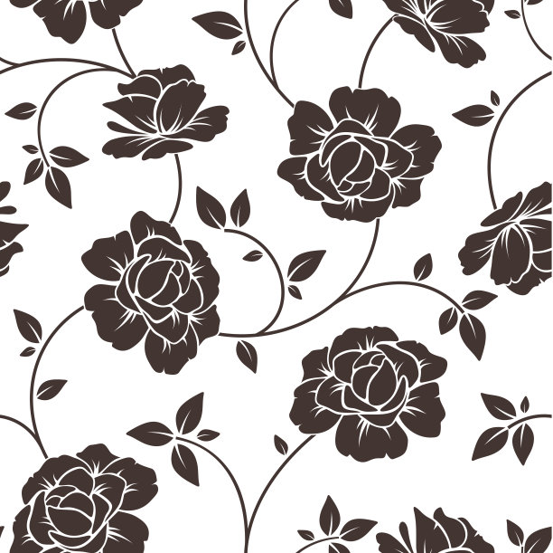 无缝的花卉图案。矢量插图。素材图片