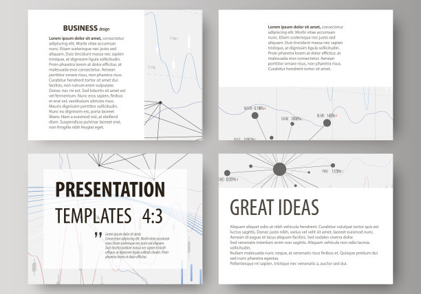 演示幻灯片的业务模板。向量的布局。抽象的信息图表背景素材图片
