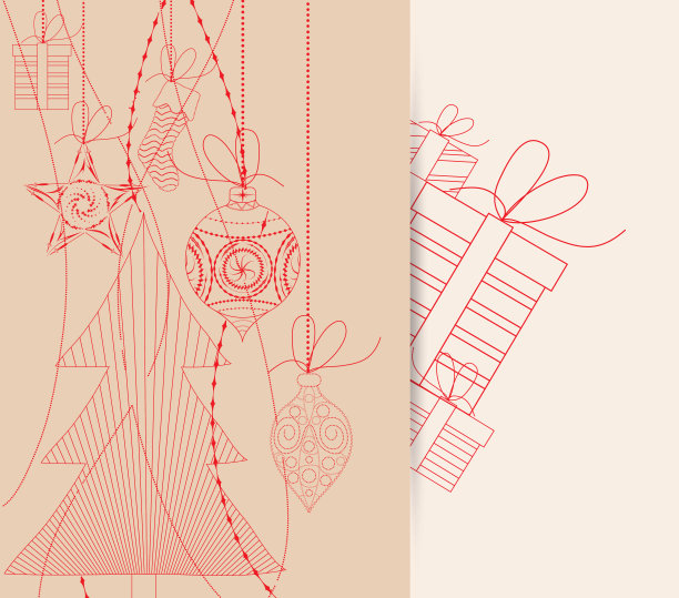 圣诞背景复古图片下载