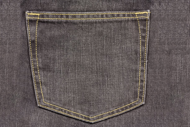 黑色牛仔裤的口袋里图片下载