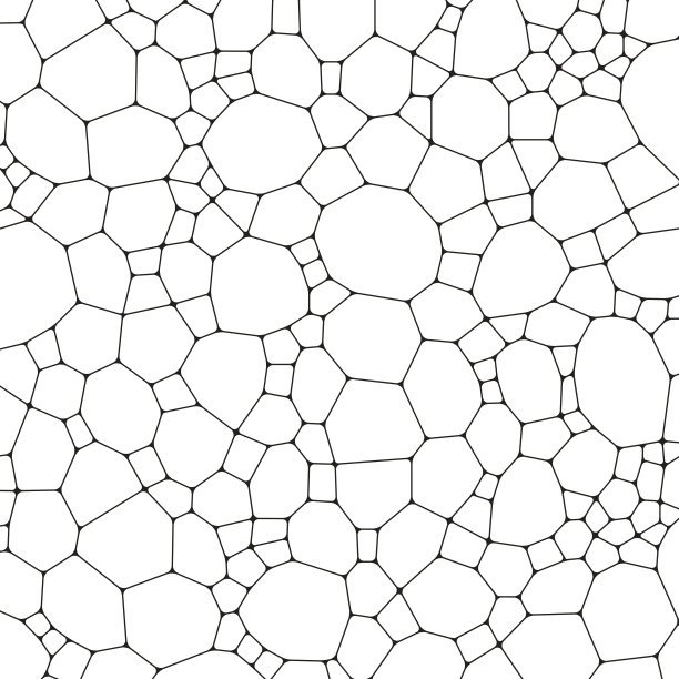 化学图案，白色背景上的多边形分子结构。医学科学素材图片