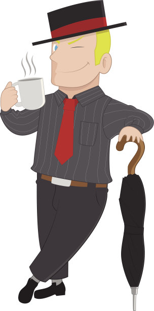 像先生一样喝咖啡图片下载