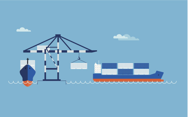 船舶运输的概念素材图片