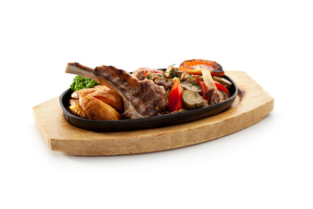 羊排及蔬菜素材图片