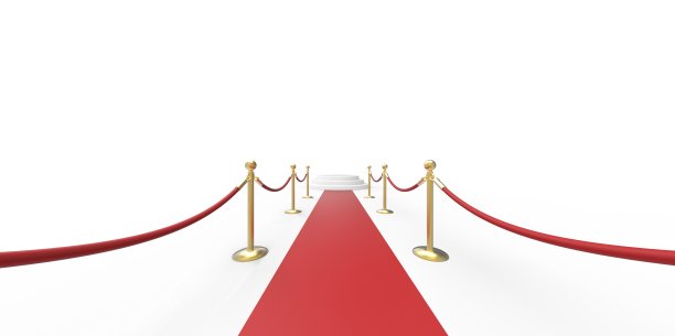 白领奖台上红毯贵宾道金围栏图片下载