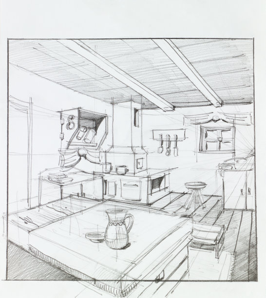 乡村住宅的内部素材图片